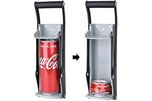 SCONOSCIUTO Can Crusher & Bottle Opener - Heavy Duty 16OZ 2 in 1 500ml Aluminium Drinking Tin Can Kitchen Recycle Tool for Recycling Beer Soda Cans,Crushes Soda Cans Beer