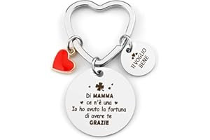 BOMEON Regalo Mamma,Regali Festa Della Mamma,Idee Regalo Per La Festa Della Mamma,Portachiavi Festa Della Mamma,Regalo Compleanno Mamma,Festa Della Mamma Regalo Originale Personalizzato,Regalo Neo Mamma
