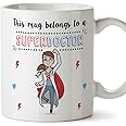 MUGFFINS doctor. Original Mug cup This mug belongs to a Super Doctor - 11 oz Ceramic