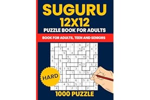 Suguru Puzzle Book for Adults - 1000 Hard 12x12 Tectonic Puzzles (Number Blocks Challenge): Extreme Logic Puzzles for Adults | 12x12 Grid Hard Suguru (Tectonic / Number Blocks)