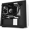 NZXT H210 - Mini-ITX PC Gaming Case - Front I/O USB Type-C Port - Tempered Glass Side Panel - Cable Management System - Water-Cooling Ready - Radiator Bracket - Steel Construction - White/Black