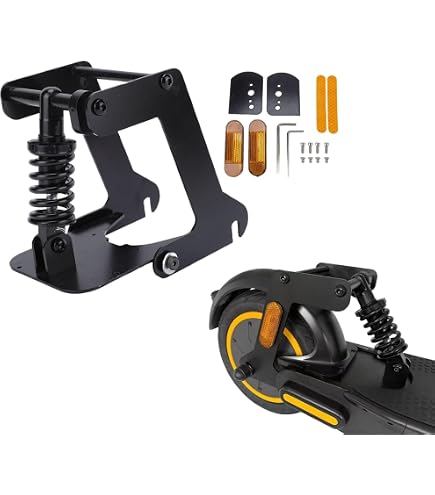 Kit Ammortizzatore Posteriore In Alluminio Per Scooter Elettrico Max G30 – Sospensione Regolabile Con Molle E Adesivi Riflettenti