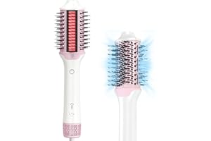 ‎WEBEAUTY Webeauty [Dual Mode] Föhnbürste & Glättbürste, [4 in 1] Hohe Geschwindigkeit Warmluftbürste 110.000 U/min,schnelles Trocknen, Volumisieren, Glätten, Rundbürstenföhn (Rosa)