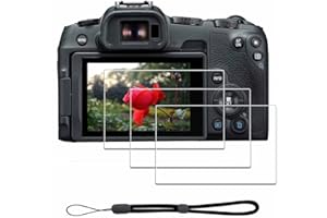 iDaPro Ochraniacz ekranu do Canon EOS R8 + smycz do rąk [3+1 opakowanie] szkło hartowane, łatwa instalacja