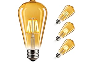 NUODIFAN Edison Vintage Dimmbar Glühbirne, 3Stück 8w Edison LED Lampe 800LM Warmweiß E27 Retro Glühbirne Ideal für Retro Beleuchtung im Haus Café Bar usw