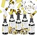 Produktbild 5er Set Konfetti Champagnerflasche, Party Popper für Hochzeit, Geburtstag, JGA, Sekt Konfetti Kanone, 31cm, silber gold