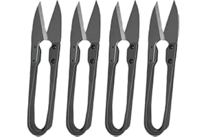 TCNZDY 4-Paar Trimmschere, Schwarz Fadenschere und Grow Zubehör Pflanzenschere Bonsai Schere Langlebig Schere Geeignet Zum Trimmen Von Garnen, Topfpflanzen