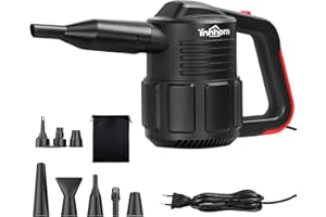 innhom Druckluft 600W Elektrische Staubgebläse PC Reinigungsset 68CMH Druckluftspray Luftdruckspray mit Langem Kabel Compressed Air für PC, Tastatur Auto Filter Bürogeräte (600W)