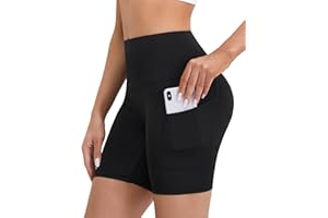 Merlvida Pantaloncini Donna Sportivi Vita Alta Leggins Corti Estivi con Tasche Opachi Shorts Sportivi Controllo della Pancia Pantaloncini Palestra Leggings Pantaloni Corti Fitness Yoga Ciclismo