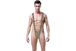 VemeFufu Tanga Borat Mankini para Hombre Sexy String Bañador para Navidad Halloween Papá Noel