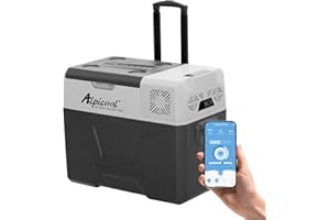 Alpicool CX40 40L Compressor Car Refrigerator, Portable Camping Fridge DC 12v Freezer for Truck, Campervan, RV, Boat, -20℃ to 20℃, with Telescopic Handle, USB Socket