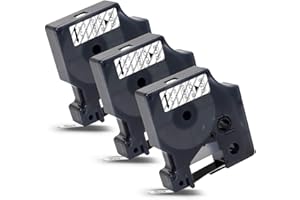 Labelwell Cinta De Etiqueta Compatible para Dynmo D1 6mm 43610 S0720770 Negro sobre Transparente para Dynmo LabelManager 160 210D 360D 280 420P 500TS 120P PC, PC II, PnP Labelpoint 100 150 200 250