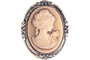 Yazilind - Spilla da donna in stile retrò vintage con cammeo