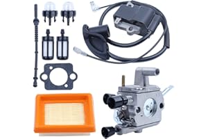 Gubeter Kit de Filtro de Junta de Bobina de Encendido de carburador, para Stihl Fs120 Fs120R Fs200 Fs200R Fs020 Fs202 Ts200 Fs250 Fs250R Fs300 Fs350 Trimmer, 4134 120 0603, 4134 400 1301, 4134 141 030