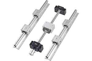 CNCYEAH Linearführung set SBR16-500mm Linearführung Gleitschiene Welle mit 4 SBR16UU Schiebeblock+SFU1204 500mm Kugelumlaufspindel linearschiene Set für 3D Drucker und CNC Machin