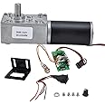 12V 10RPM DC Worm Gear Motor with Governor 90 kg cm 31 mm High Torsion Self-Locking Motor Reversed Mini Turbine Gear Motor fo