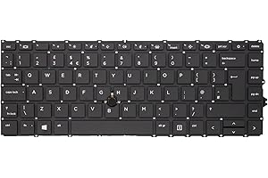 WIKIPARTS Black Backlit Keyboard Compatible with HP EliteBook 745, 840, 845 G7/G8 & ZBook Firefly 14 G7/G8