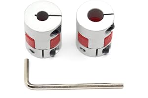 Befenybay 2 pezzi da 6 mm a 8 mm in alluminio prugna flessibile accoppiamento albero diametro 20 mm lunghezza 25 mm connettore flessibile per stampante 3D CNC macchina e servomotore a gradini