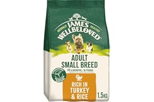 James Wellbeloved Hypoallergenic Dry Dog Food for Adult Small Breed Turkey & Rice 1.5 kg