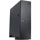 CiT S503 Slim Micro ATX Desktop Case No Power Supply - Black
