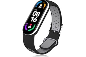 Th-some Correa para Xiaomi Mi Band 7/Mi Band 5, Silicona Pulseras de Repuesto para Xiaomi Mi Band 6, Reemplazable Suave Bracelet Deportivo Compatible con Xiaomi Mi Band 7/6/5/Amazfit Band 5