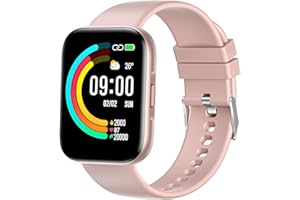 ANCWEAR Smart Watch Answer/Make Calls for Men Women, 1.96" Fitness Tracker Watch, Heart Rate/Step Counter/Sleep Tracker/Blood Oxygen/120+ Sports (Rose Gold)
