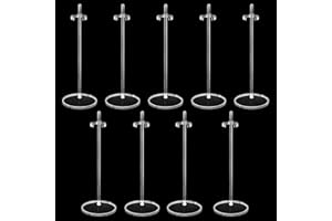 FAURAPMNG 9 Pcs Supports de poupées, Transparent pour poupées Supports d'exposition pour poupées en Plastique, Support de poupée réglable Support de Figurine Accessoires de poupée (25cm)