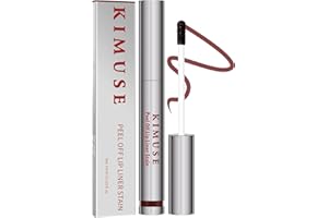 KIMUSE Peel Off Lip Liner Stain, Lip Tint Stain Peel Off Long Lasting, Waterproof, Liptint Peel Off, Highly Pigmented Color, Matte Finish Lipstick Lipstain