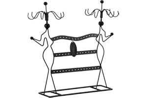 SONGMICS Présentoir à bijoux, Porte-bijoux, Organisateur de Bracelets, Colliers, Boucles d’oreilles, Bague, JDS78B