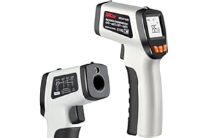 Termómetro infrarrojo (no para humanos), Pistola de Termómetro Láser XRCLIF para Cocinar/Horno de Pizza/Barbacoa -58 °F ~ 788 °F, Pistola de Temperatura IR de Lectura Instantánea sin Contacto, Gris