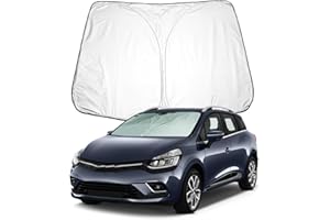 BIXUAN Clio 4 Pare-soleil compatible avec Renault Clio 4 2013-2019 Pare-brise pour Clio4 Protection contre le vent pour pare-brise avant Protection UV Pliable