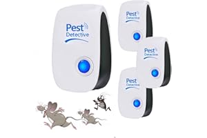 MOONSSY Ultrasonic Pest Repellent, Powerful Mouse Repeller plug in Pest Control, Effective against for Mice, Rats, Spiders, Cockroaches, Rodent, Electronic Device for Indoor Use-Radiation free (4 Pack)