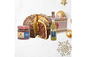 Antica Sicilia Confezione Natalizia Panettone Artigianale Al Pistacchio + Liquore 10 Cl. Al Pistacchio + Cioccolata Di Modica + Crema Dolce Spalmabile Con Pistacchio Siciliano