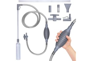 FOVHEE Mulmsauger Aquarium,3 in 1 Aquarium Sauger,Aquarium Reinigungsset mit Schlauchventil,Kiesreiniger für Aquarium Wasserwechsel und Reinigung [3M Schlauch],Aquarium Reiniger für Kies und Sand