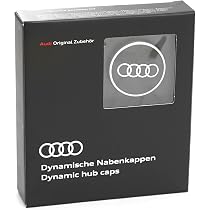 Audi 4M8071006A Dynamic Hub Caps (4 Pieces) Wheel Hub Caps, Black