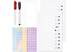 FAELNK Checklist Boards To Do Liste Abwischbar 2 Stück To Do Planer Tafel Chore Chart Memo Checklist Boards mit 4 Blanko Papier, 2 Whiteboard-Marker, 4 DIY Aufkleber