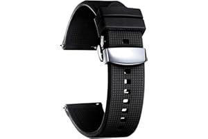 BINLUN Cinturini per Orologi in Silicone Cinturini di Ricambio per Smartwatches 18mm 19mm 20mm 21mm 22mm 24mm Cinturino in Gomma a Sgancio Rapido per Uomo e Donna con 8 Colori