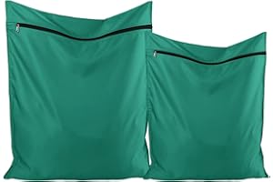 ANGELIA COMEAUX Haustier-Wäschesack für Waschmaschinen, 2 Stück, Haustier-Kulturbeutel mit Reißverschluss, Hunde- und Katzenhaarentferner für Handtuchdecken, Spielzeug, Jadegrün