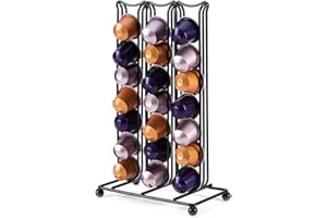 MOLEDA Soporte para cápsulas de café Nespresso, para 42 cápsulas, dispensador de cápsulas, soporte para cápsulas de café, soporte para cápsulas de café, soporte para cápsulas, soporte cromado duradero