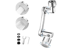 XINMENG Tap Extender Faucet Aerator Kitchen Tap Spray Head Universal Splash Filter Faucet Adapter 1440° Rotatable Multifunctional Kitchen Sink Water Saving Adjustable Dual Function Bathroom Faucet Bubbler