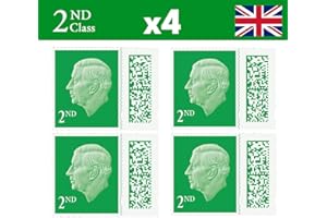 Albian Trading 2nd Class Stamps (4 Pack) - 2nd Class - Barcoded Self Adhesive UK Letter Postage for Postage - (4 Total)