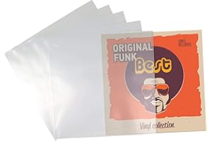 Beats & More PREMIUM LP 12" Schutzhüllen - Vinyl Schallplattenhüllen - 100 - optimaler Schutz für Schallplatten - 100 Stück - Made in Germany - 325 mm x 325 mm x 0,10 mm - 100 Stück