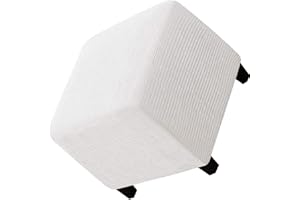 JORTUIO Funda Otomana Puff Cuadrada Redonda Elástica Funda de Reposapiés de Sofá 40x40 /45x45/50x50 Funda para Taburete Elástica Extraíble Moderno Protector de Puff con Parte Inferior Elástica ( Color : #12 ,