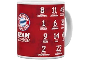FC Bayern Tasse Signature 2025-26 Kaffeetasse Teetasse Manschaftstasse Unterschriften Cup Mug FCB