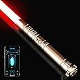 DAMIENSABER Upgrade RGB3.0 Smooth Swing Light Saber, Motion Control With 16 Sound Fonts, Infinite Color Changing, Heavy Dueling Metal Light Sabers for Adults, Rechargeable