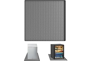 ALLESHELFER Kühlschrankmatte, Mini-Kühlschrank-Tropfmatte, Silikon Kühlschrankmatten mit Erhöhtem Rand Kühlschrank Tropfschale Kühlschrank Bodenschutz für Kühlschrank Waschmaschine Weinschrank (Grau-60x60cm)