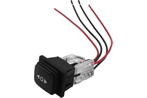 SYHSYC Interruttore a Bilanciere Impermeabile 20A 12V Cc Con Cavo Da 15 Cm, Interruttore a Bilanciere a 6 Pin Con Inversione Di Polarità On-off-On, Impermeabile E Antigraffio, Adatto per Elettrodomestici