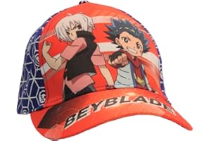 Beyblade Burst cap, Kappy Cappy cap per Bambini, Ragazze e Ragazzi, con Velcro Regolabile Rosso/Blu (54, Blu)