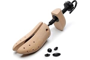 rismart Einstellbar Schuhspanner aus Buchenholz Holz Spiralfeder Schuhdehner aus Echt-Holz für Herren und Damen