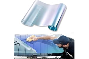 XhuangTech Car Tints for Window, 70% VLT Blue Window Tint for Cars 29.52" in x 9.84' Ft, Front Windshield Tint UV Heat Blocking, One Way Privacy Window Film Chameleon Blue